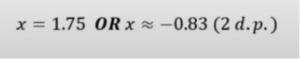 Quadratic Equations