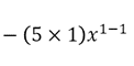 Differentiating - 5x.